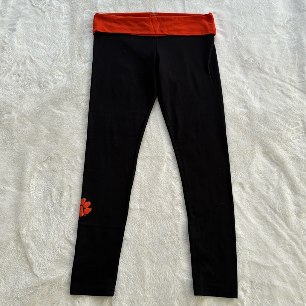 Clemson Foldover Waist Leggings New